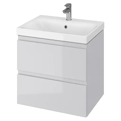 Тумба для ванной комнаты Cersanit CET В13 с умывальником Moduo 60 см Серый UN509-051 30412 - фото 1