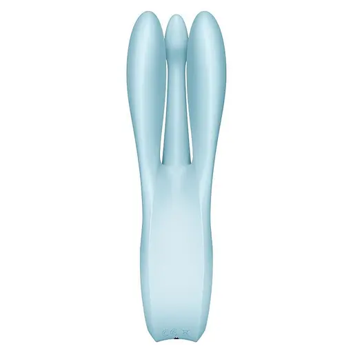 Багатофункціональний вібратор Satisfyer Threesome 1 14 см блакитний - фото 5