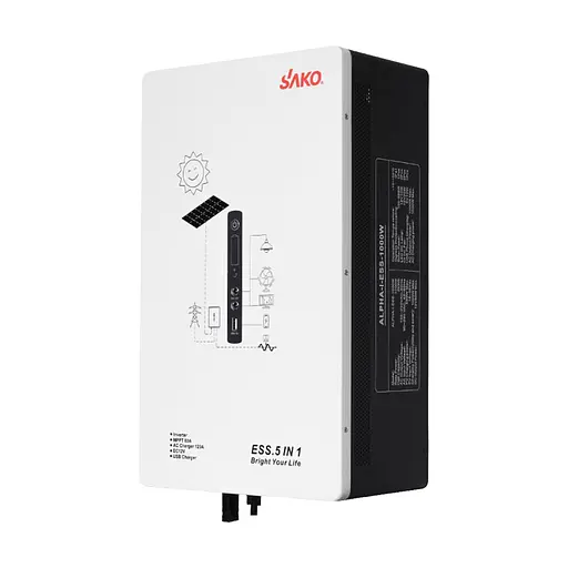 Cистема резервного питания (инвертор и батарея) Sako Alpha-ESS-1000W/2KWh настенная. Мощность 1000 Вт, энергоемкость 2009.6 Вт*ч, LifePO4 (42-00315) - фото 1