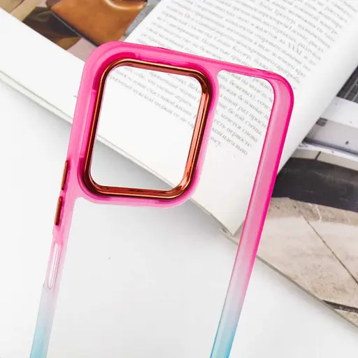 Чехол Epik TPU+PC Fresh sip series для Xiaomi Redmi 12 Бирюзовый / Розовый - фото 5