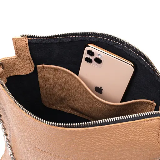 Кожаная женская сумка Grande Pelle 26х22х13 см sum0023605 - фото 6