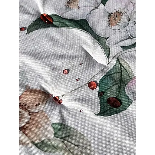 Водоотталкивающая подушка для стула с 3D принтом Яблоневый цвет 40х40 см белая 6 шт. - фото 8