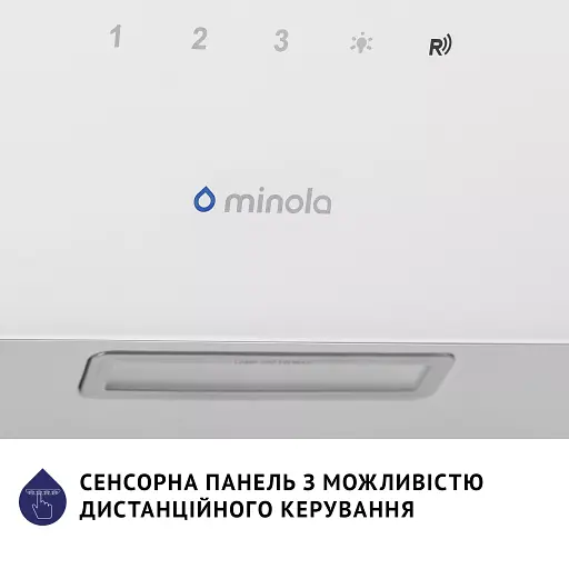 Вытяжка декоративная наклонная Минола HVS 6224 WH 700 LED - фото 9