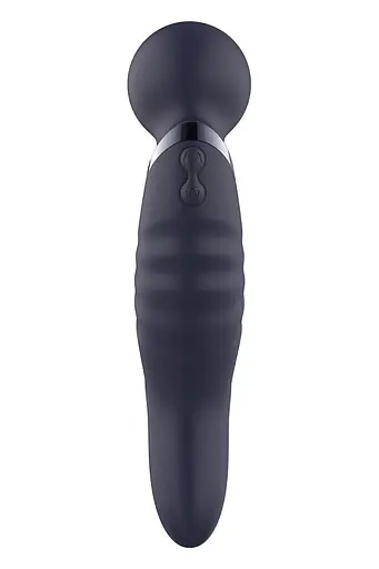 Вібромасажер Dreamtoys Glam Dual Wand Vibe 21.5 см синій - фото 4