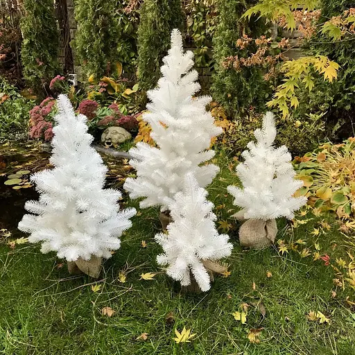 Елка Hvoya Premium литая в мешковине 70 см белая - фото 9