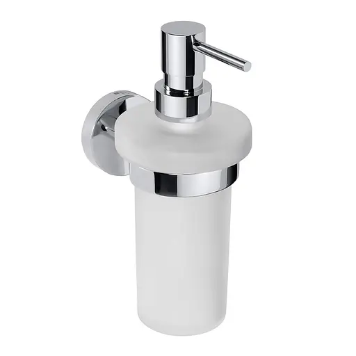 Дозатор для рідкого мила Bemeta Omega настінний скло 250 мл 104109017, Білий - фото 1