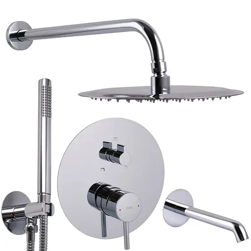 Душевая система встроенная TOPAZ LOFT TLF 32115-H39-C смеситель для душа хромированный с двумя лейками