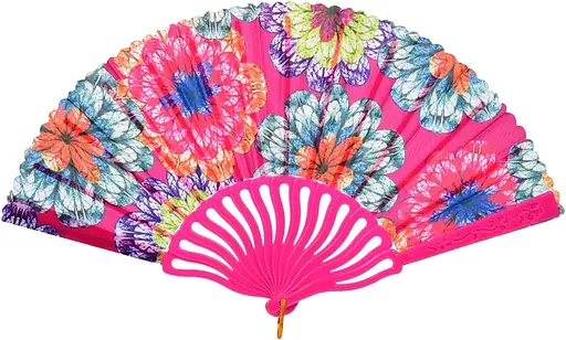 Веер цветы 23 см (в ассортименте) JD2668