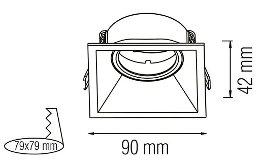 Светильник точечный поворотный "MEYAN-S" белый - фото 3
