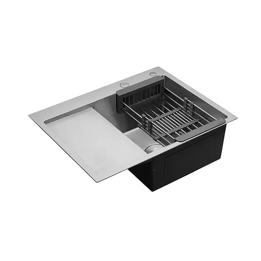 Кухонная мойка Kroner KRP Gebürstet-6350RHM (3.0/1.0 мм) CV031321, Нержавеющая сталь - фото 4