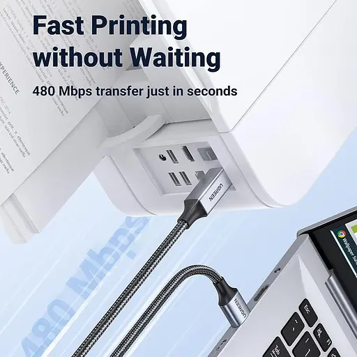 Кабель Ugreen US369 USB-A to USB-B 1m (80801) [149786] - фото 7