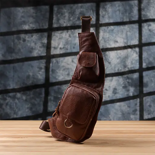 Чоловіча сумка через плече з натуральної шкіри Vintage 40х14х6 см sum0027507 - фото 10