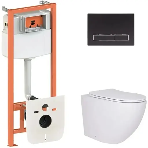 Набір Q-tap Nest 4 в 1 підвісний унітаз Robin Ultra Quiet 520x365x365 + комплект інсталяції QT13332381AW47503 - фото 1