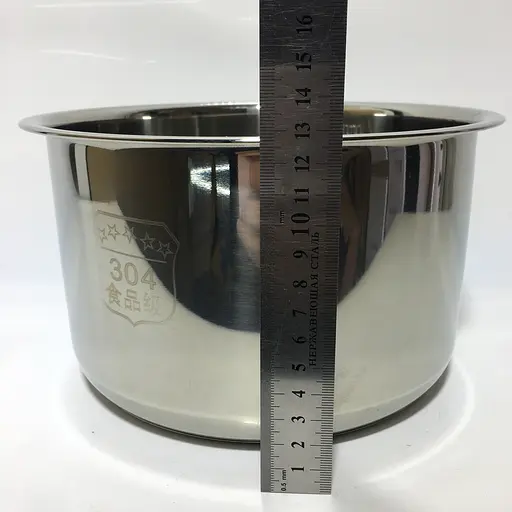 Чаша для мультиварки-скороварки Grunhelm MPC-15B на 4 литра, нержавеющая сталь - фото 4