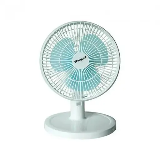 Настольный универсальный электрический вентилятор Wimpex WX 909 с защитной решеткой и подставкой - фото 1