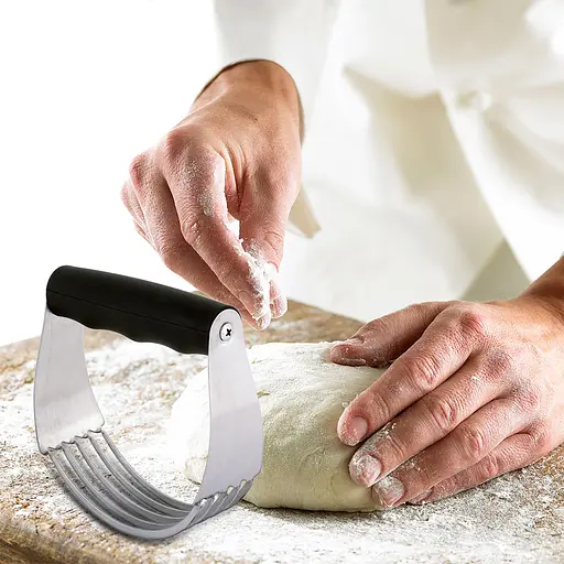 Резак для теста из нержавеющей стали с силиконовой ручкой для печенья и песочной крошки, Kamille Серебристый 87012 - фото 3