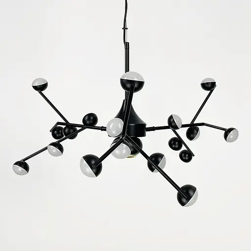 Люстра-молекула в черном цвете на 18 светодиодов Ст. SP 06/18 BK | Line F - фото 4