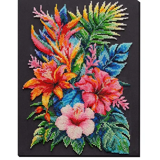 Набор для вышивки бисером "Райское наслаждение" AB-935 на натуральном холсте - фото 2