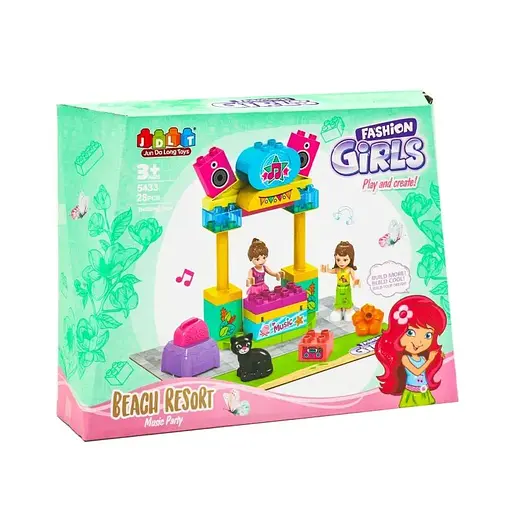 Конструктор JDLT (Jun Da Long Toys) для девочек Концертная площадка, 28 деталей (JDLT 5433)