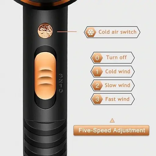 Фен для сушіння та укладання волосся Kemei KM 8896 з дифузором - фото 5