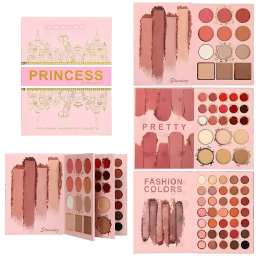 Дитяча косметичка-книжка IGOODCO на 3 сторінки з тінями, помадою, консилером (IG3202)
