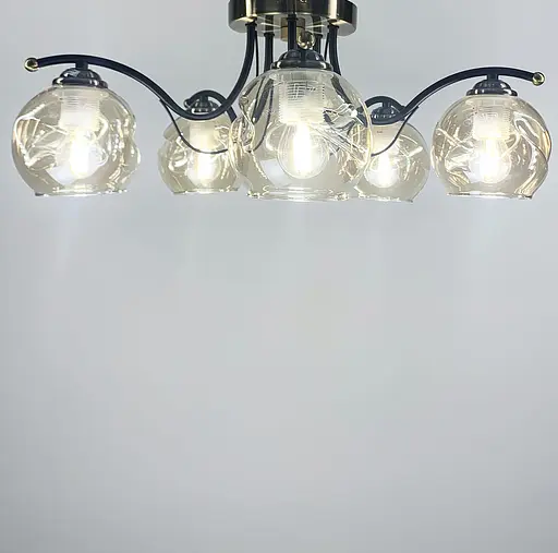 Класичний стельовий світильник | Арт. 7075/5 AB+BK+BR | Line F - фото 8