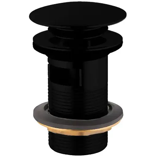 Донний клапан Jaquar Click-Clack, чорний ALD-BLM-729, Чорний матовий - фото 1