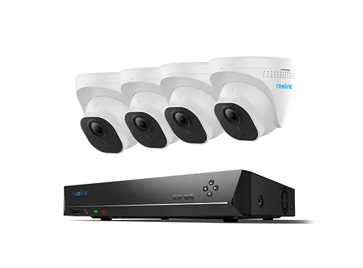 Комплект видеонаблюдения с 4 уличными/купольными 8МП POE камеры Reolink RLK8-800D4-A-V2 (4 уличных POE камеры POE видеорегистратор с HDD 2TB) - фото 1