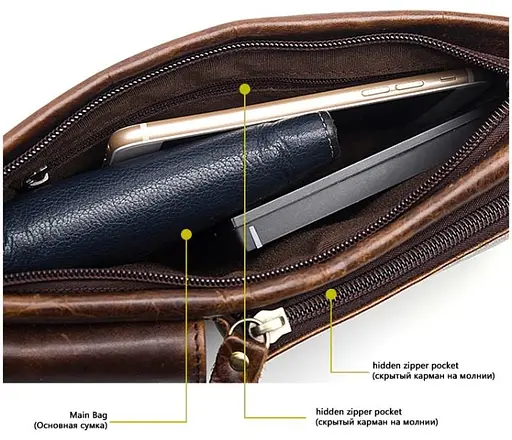 Чоловіча шкіряна сумка Vintage 24х13,5х3 см sum0012710 - фото 8