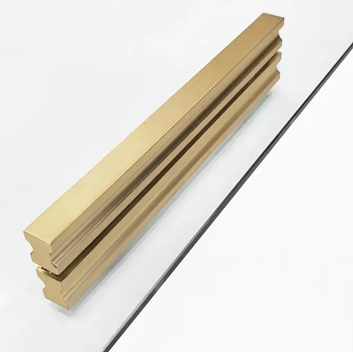 Душові двері Rea Montana 110 розсувні brashed gold KPL-K6402, універсальні, прозорий, золотий - фото 6