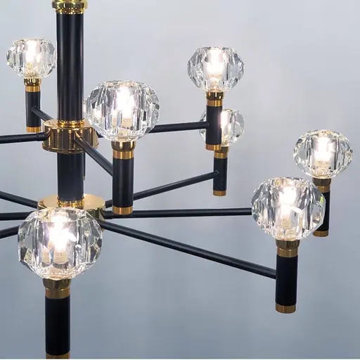 Елегантна люстра на 6 або 12 ламп з скляними плафонами Line.F Кількість ламп 12 - фото 3