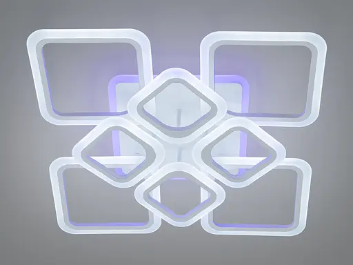 Светодиодная люстра смарт светильник с пультом, диммером, 145W, белая - фото 4