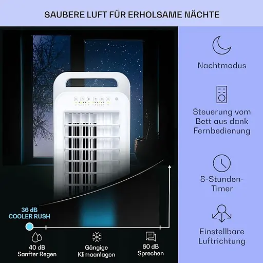 Охолоджувач повітря Klarstein Cooler Rush 3-в-1 132 м³/год (10035824) - фото 4