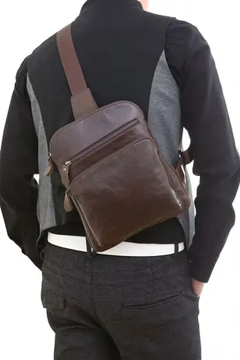 Чоловіча шкіряна сумка Vintage 20х25,5х5 см sum0012445 - фото 7