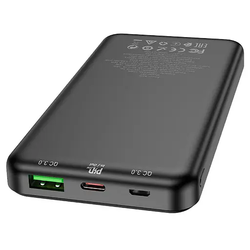 Портативний ЗП Power Bank Hoco J87 Tacker PD20W+QC3.0 10000 mAh Чорний - фото 3