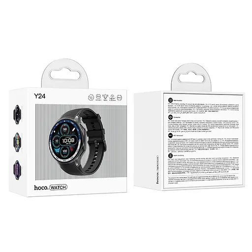 Смарт-часы Hoco Smart Watch Y24 AMOLED Smart sports watch (call version) Black - фото 5