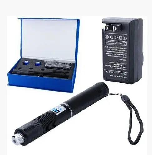 Лазерна указка YX-B008 10000mW (5 насадок) Синій лазер - фото 8