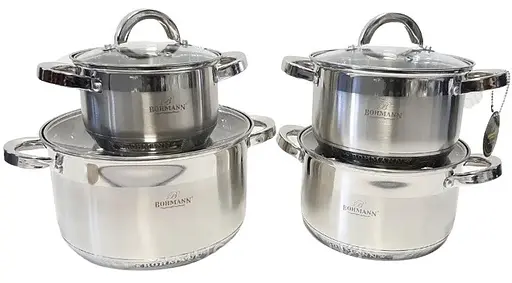 Набір каструль з кришками Bohmann BH-0716, 8 предметів - фото 2