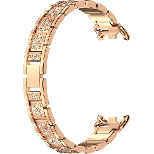 Ремешок DK CDK для Xiaomi Mi Smart Band 10 Metal Band Fitlink Diamond (016444) (rose gold) - фото 2