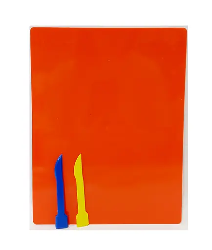 Досточка для пластиліну + 2 стеки для ліплення SMART Line ZB.6912-99 Zibi (4823078981455) Помаранчевий - фото 1