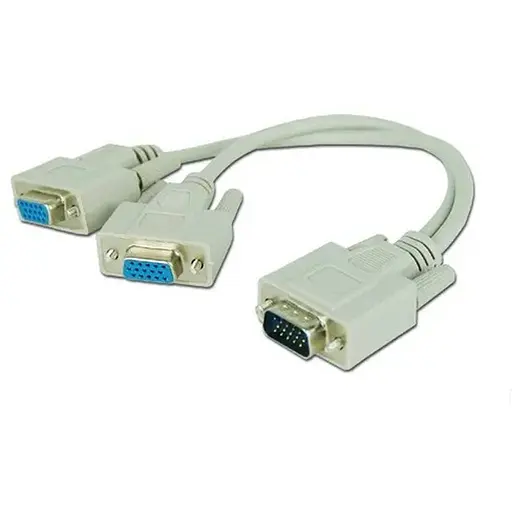 Переходник VGA 15M --> 2X VGA 15F (2 монитора)