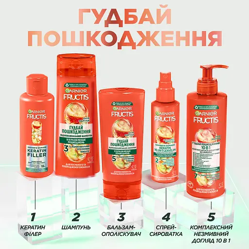 Спрей-сироватка Garnier Fructis Goodbye Damage відновлювальна для пошкодженого волосся 150 мл  - фото 4