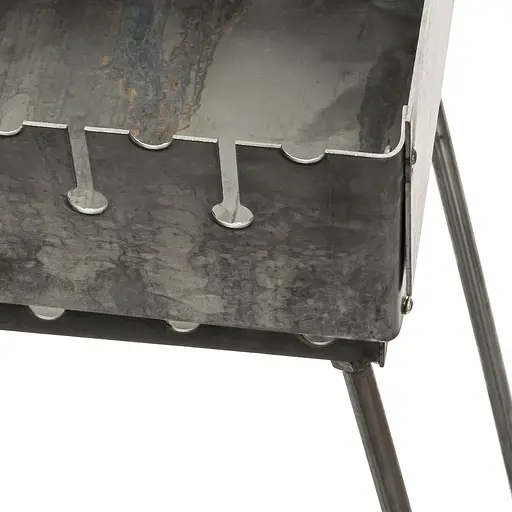 Розкладний розбірний мангал валіза дворівневий на 12 шампурів, Wood&Steel Чорний 82024 - фото 9