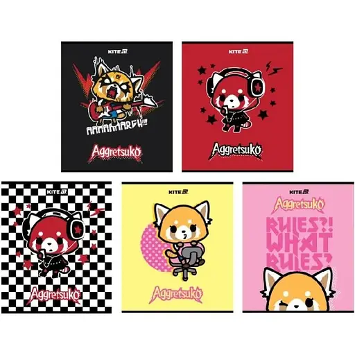 Зошит учнівський "Aggretsuko" Kite AR25-238 24 аркушів 1 шт. в асортименті - фото 1