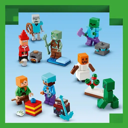 Конструктор LEGO Minecraft Адвент календарь 2025 деталей 300 (21280) - фото 5