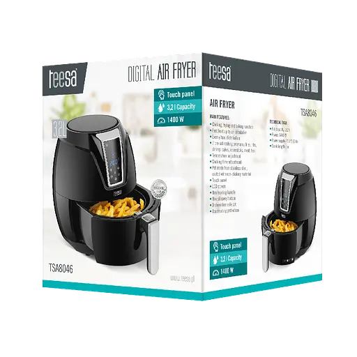 Аэрогриль Аэрофритюрница TEESA DIGITAL AIR FRYER 3,2L Black - фото 5
