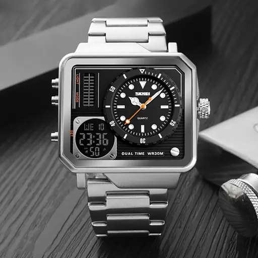 Наручний годинник чоловічий 1392SI Silver Skmei acs0030772 - фото 4