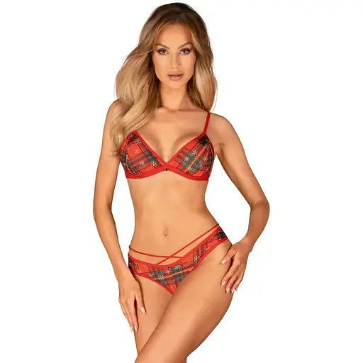 Комплект білизни Obsessive Ms Merrilo XS/S червоний