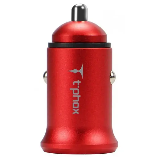 Автомобільний зарядний пристрій T-PHOX Zega 3.1A Dual USB red