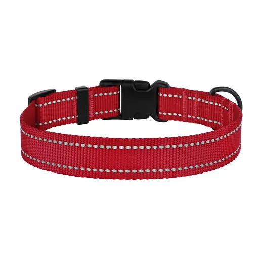 Нашийник для собак Barksi Active світловідбивний пластиковий фастекс 35-53х2.5 см червоний - фото 2